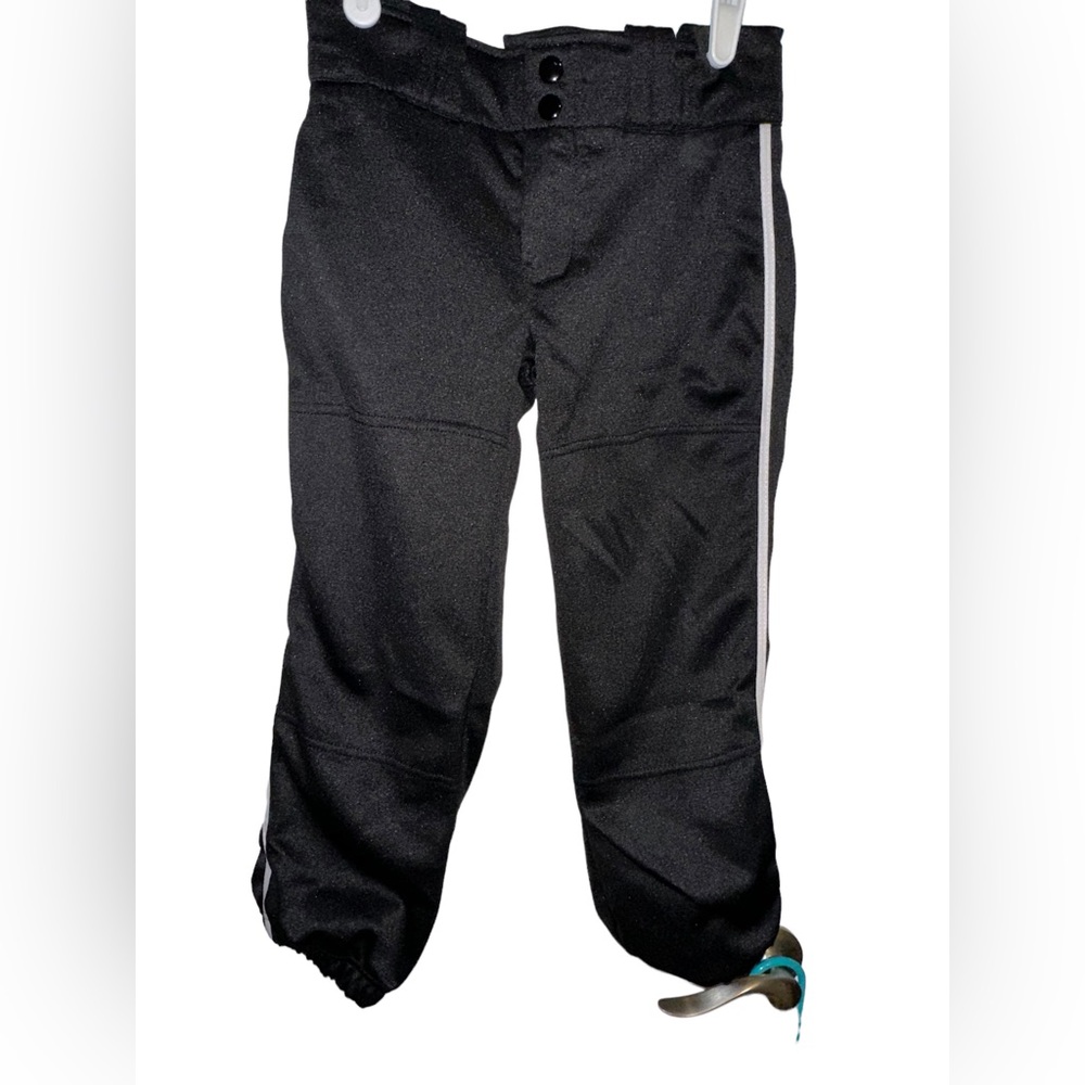 Champro Girls black white piping softball pants Large L